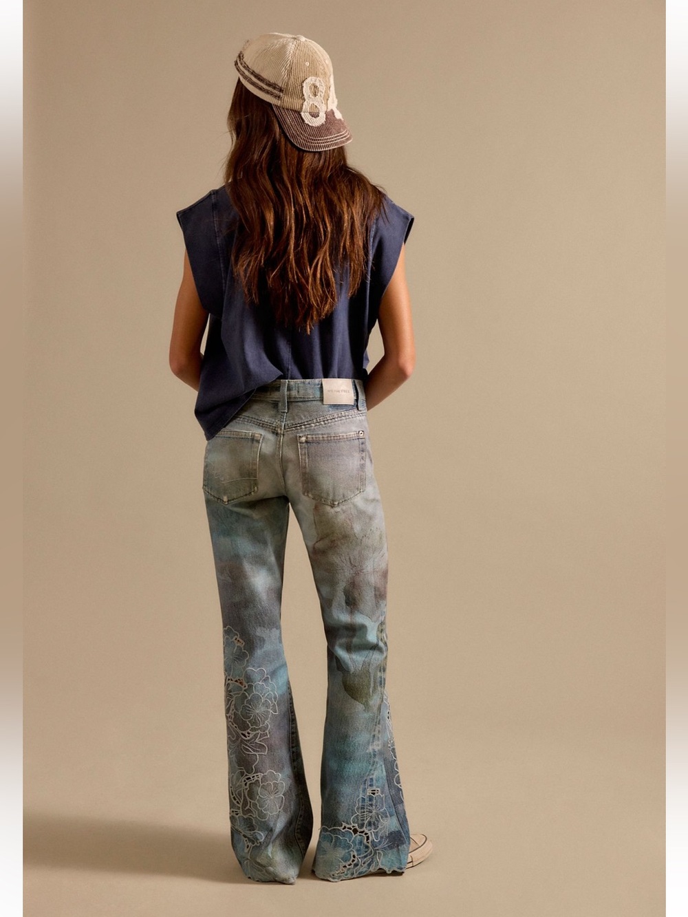 NWT FREE PEOPLE WE THE FREE WEAT COAST ILLUSIONS & CUTWORK JEANS 🔥🔥 - Picture 6 of 7